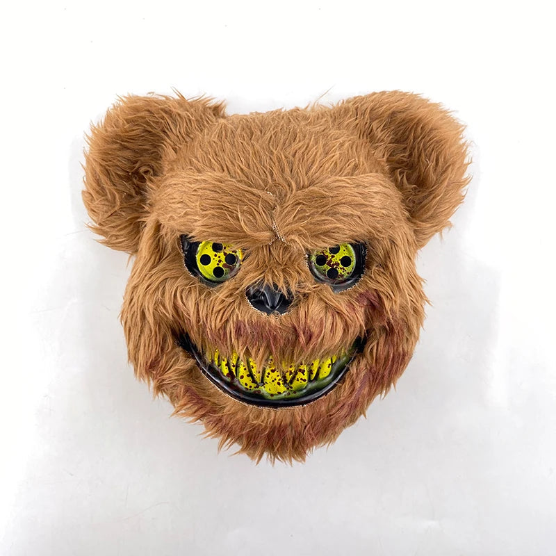 Verlicht Pluche Horrormasker Beer of Konijn met Neon Draad voor Feesten en Halloween Verkleedkleding | Sulvida