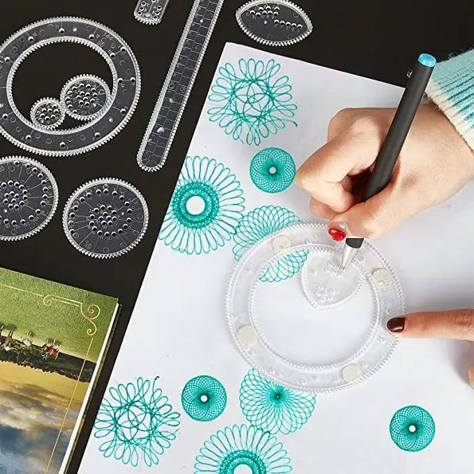 22-delige spirograaf tekenset creatieve geometrische patronen educatief speelgoed kind tekenen leren | Sulvida