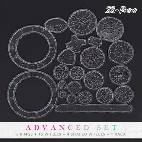 22-delige spirograaf tekenset creatieve geometrische patronen educatief speelgoed kind tekenen leren | Sulvida