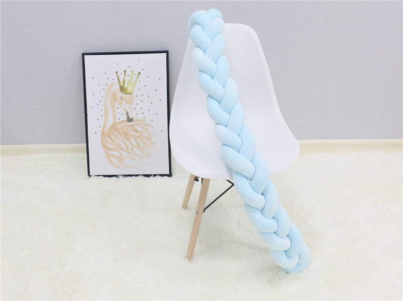 Tour de lit tressé pour bébé 100-500cm en coton doux, tour de lit protecteur pour berceau, parc et lit à barreaux, chambre d’enfant | Sulvida