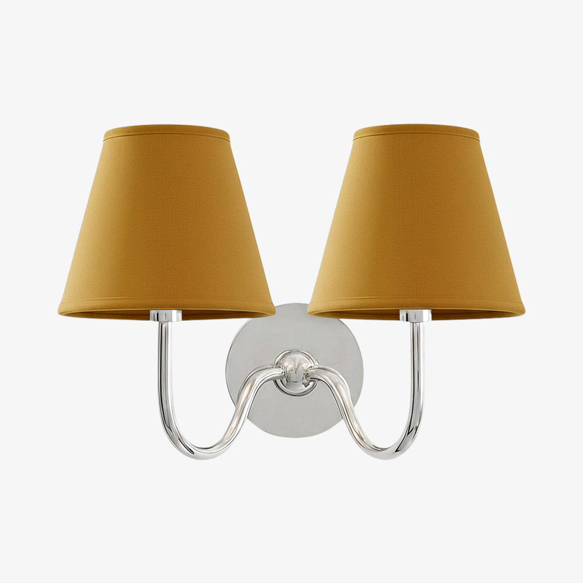 Wandlamp Linnen Kap Messing Armatuur Plissé of Glad Stof E12 Fitting Hardwired Decoratieve Verlichting | Sulvida