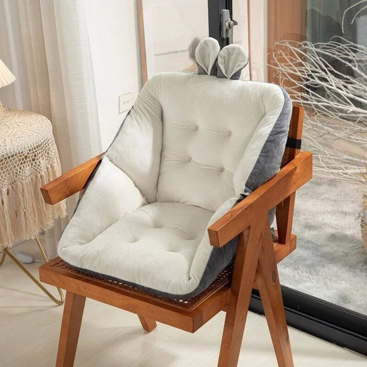 Coussin d’assise ergonomique avec dossier pour soutenir le coccyx et le bas du dos, 45x45 cm, confort au bureau | Sulvida