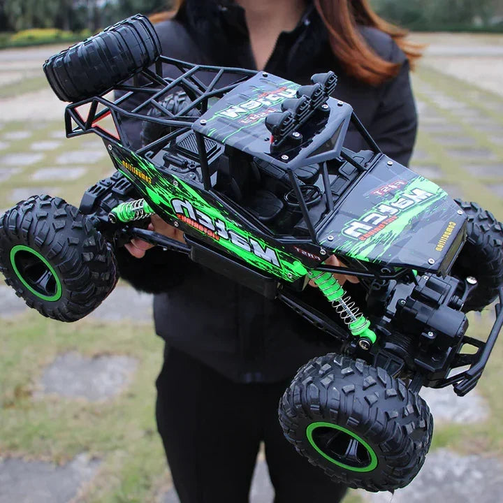 Afstandsbestuurbare monstertruck speelgoed 1:12 schaal 4WD off-road voertuig met schokdemping en roterende controle ideaal cadeau voor kinderen vanaf 4 jaar | Sulvida