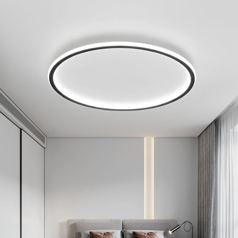 LED-plafondlamp rond modern design Nordic stijl zwart wit dimbaar voor woonkamer slaapkamer hal keuken | Sulvida