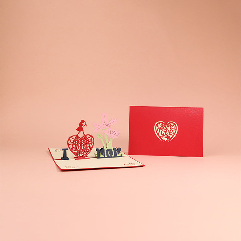 3D Pop-up Wenskaart met Bloemen voor Moederdag Verjaardag Jubileum Valentijn Liefde Felicitatie Cadeau | Sulvida