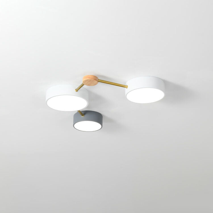 Plafondlamp massief hout met ijzer LED warm wit neutraal koel wit woonkamer slaapkamer gang moderne verlichting | Sulvida