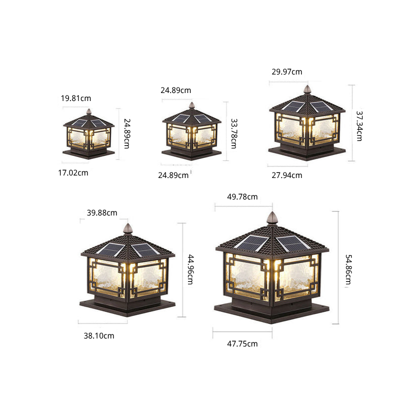 Buitenlamp op Sokkel Klassiek Design Waterdicht Aluminium Glas Terras Tuin Oprit Pad Entree Verlichting | Sulvida