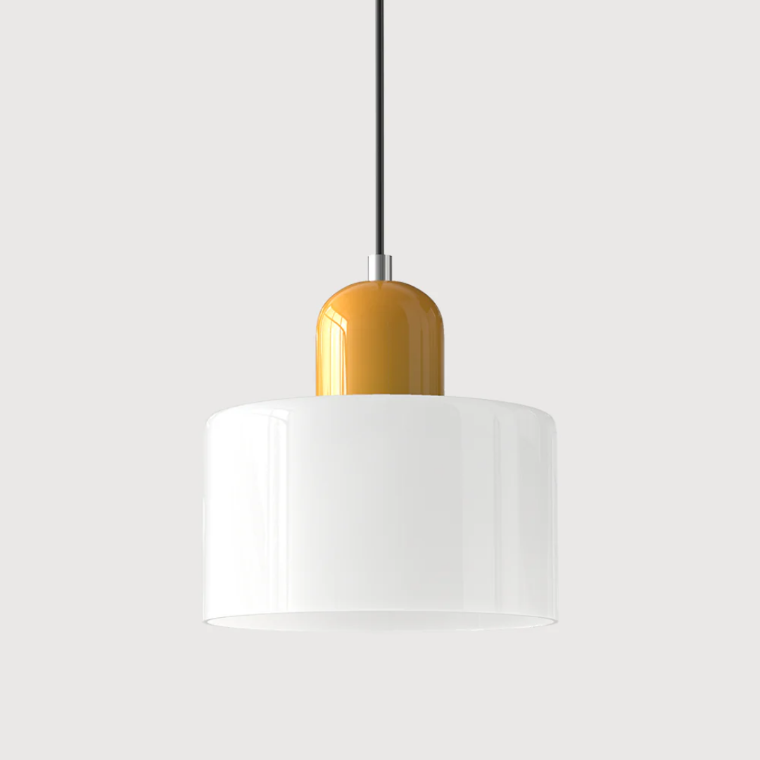 Glazen Hanglamp Tweekleurig Design Pendant Lamp voor Eetkamer Leeshoek Verstelbaar Stijlvol Lichtarmatuur | Sulvida