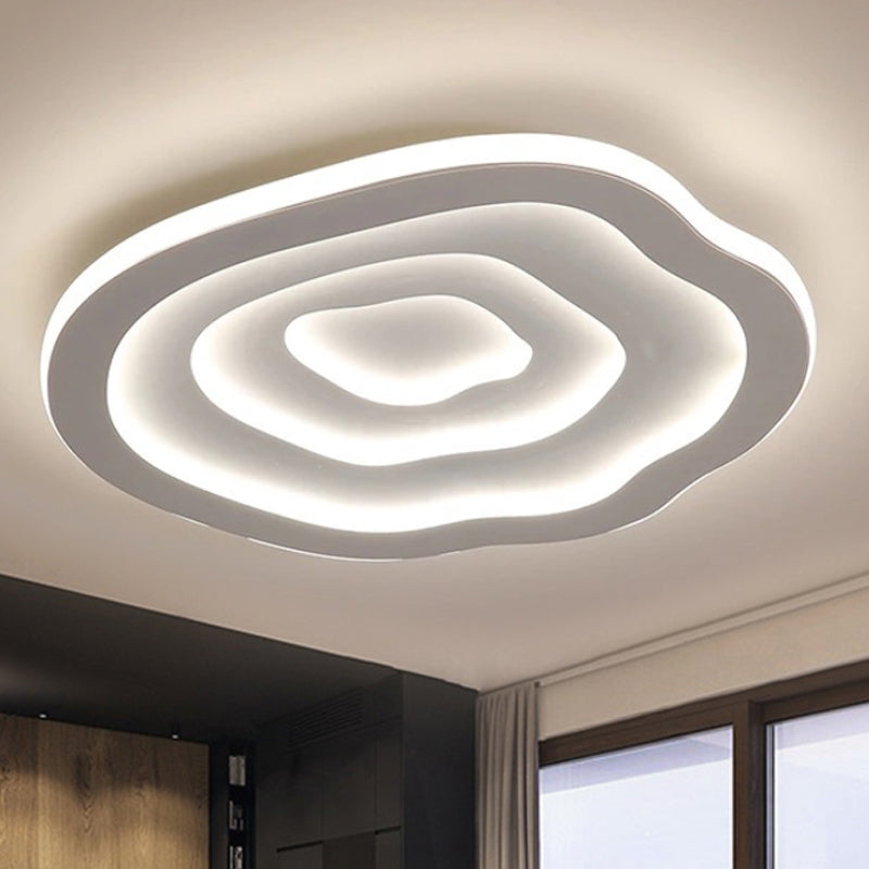 LED Plafondlamp Ripple 40-50-60 cm Wit Modern Acryl Flushmount Dimbaar Woonkamer Slaapkamer Hal Verlichting | Sulvida