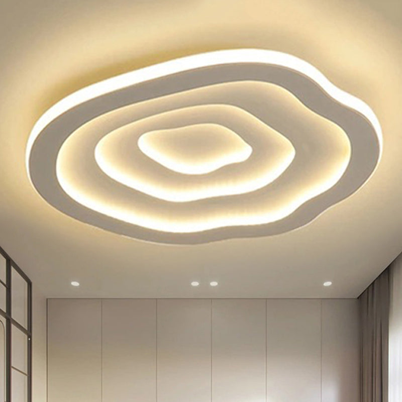 LED Plafondlamp Ripple 40-50-60 cm Wit Modern Acryl Flushmount Dimbaar Woonkamer Slaapkamer Hal Verlichting | Sulvida