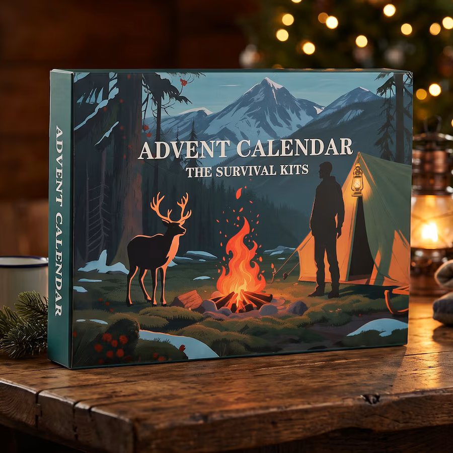 Outdoor Adventskalender met 24 Gereedschappen – Kampeer Wandel Survival Tools voor Avontuurlijke December | Sulvida
