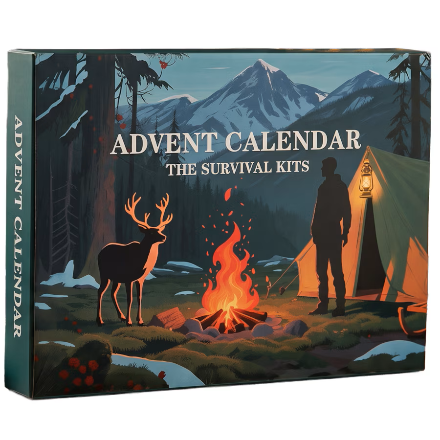 Outdoor Adventskalender met 24 Gereedschappen – Kampeer Wandel Survival Tools voor Avontuurlijke December | Sulvida