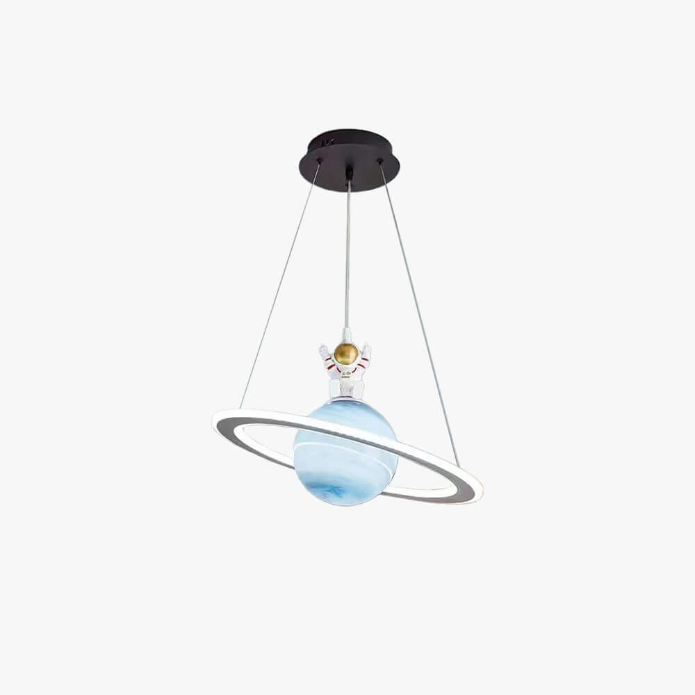 LED Hanglamp Kinderkamer Planeet met Ring Sterrenlicht Kosmisch Sfeerverlichting Ruimtevaart Jongens Meisjes | Sulvida