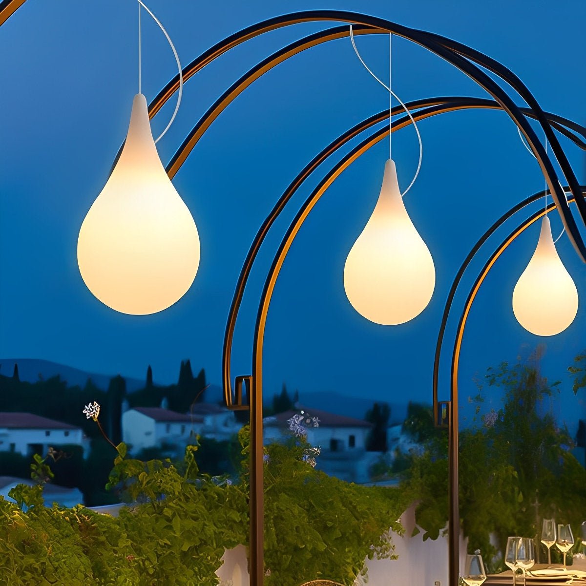 LED Hangverlichting Druppelvorm Waterdicht IP65 Sfeerlicht voor Tuin Terras Binnenplaats Buiten Sfeerverlichting | Sulvida
