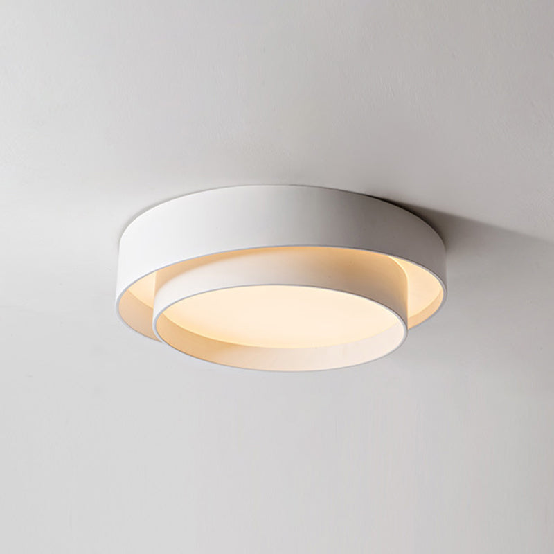 Ronde Plafondlamp Wit Metaal LED Dimbaar met Afstandsbediening 40/50/60 cm Slaapkamer Plafondverlichting | Sulvida