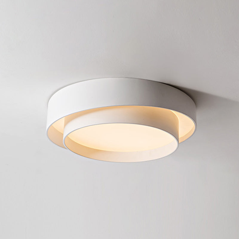 Ronde Plafondlamp Wit Metaal LED Dimbaar met Afstandsbediening 40/50/60 cm Slaapkamer Plafondverlichting | Sulvida