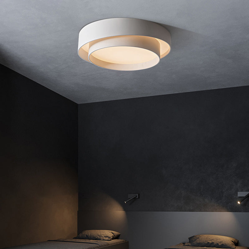Ronde Plafondlamp Wit Metaal LED Dimbaar met Afstandsbediening 40/50/60 cm Slaapkamer Plafondverlichting | Sulvida