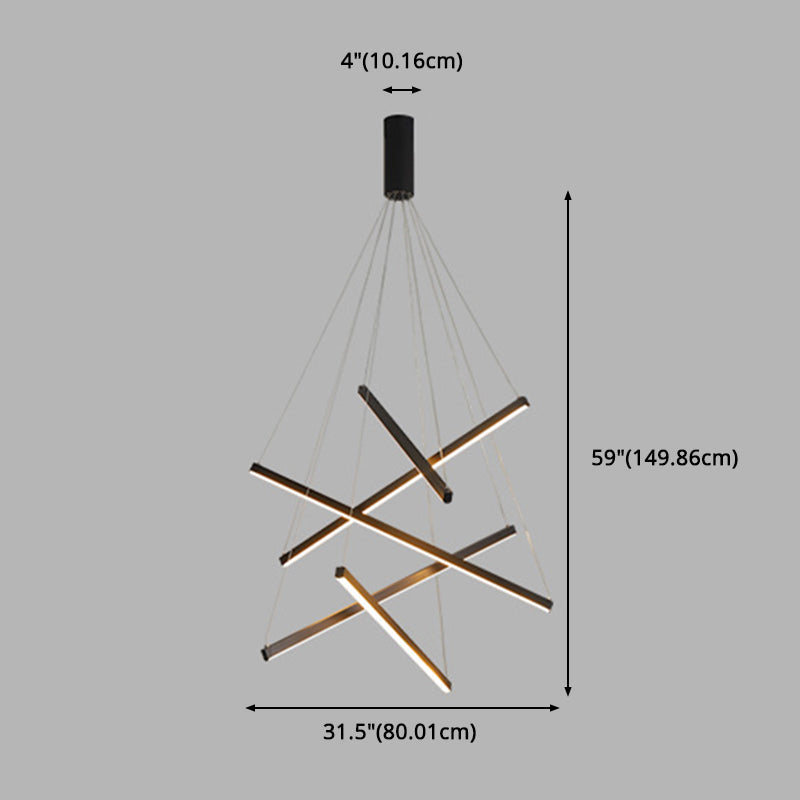 Moderne Hanglamp Met Meerdere LED Lichtpunten Zwart Metaal Design voor Woonkamer Eetkamer Entree Hal | Sulvida