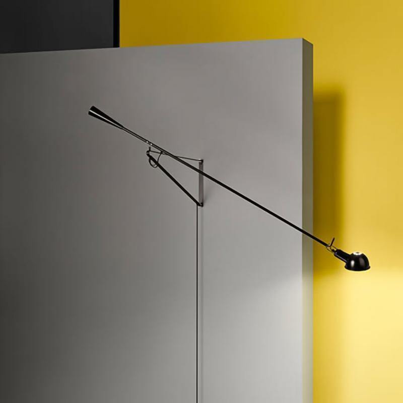Industriële Wandlamp met Verstelbare Arm Metaal Zwart Wit 135cm 205cm Leeslamp Sfeerlicht Woonkamer Kantoor | Sulvida