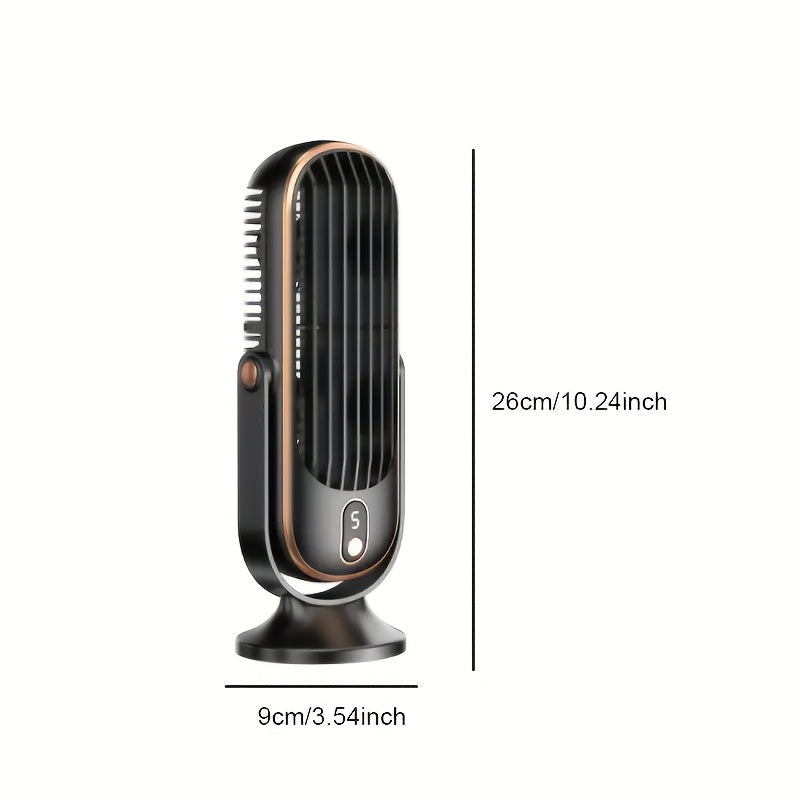 Draagbare Ventilator met Verstelbare Kop Stille Werking 4000mAh Accu Compacte Tafelventilator voor Onderweg | Sulvida