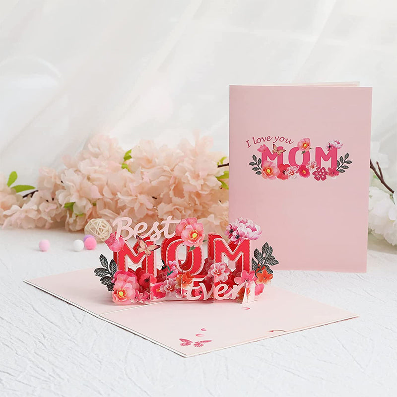 3D Pop-up Wenskaart met Bloemen voor Moederdag Verjaardag Jubileum Valentijn Liefde Felicitatie Cadeau | Sulvida