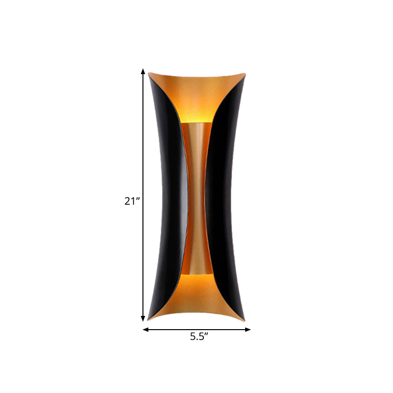 Wandlamp Metaal Zwart met Gekrulde Buis 33 tot 76 cm Hoogte voor Hal Woonkamer Interieur Sfeervol Design | Sulvida