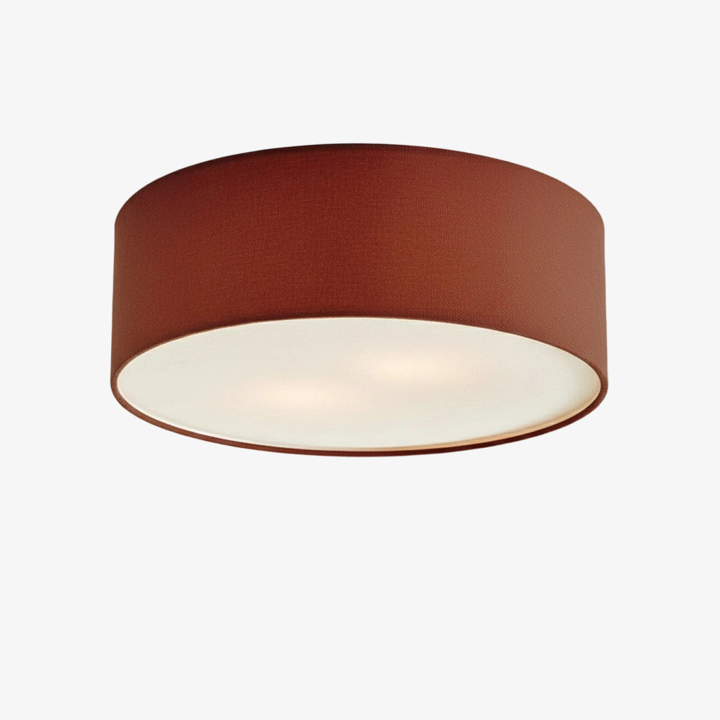 Plafondlamp Linnen Trommel Natuurlijk Textiel Warm Dimbaar Licht Stijlvol Design Slaapkamer Woonkamer Eetkamer | Sulvida
