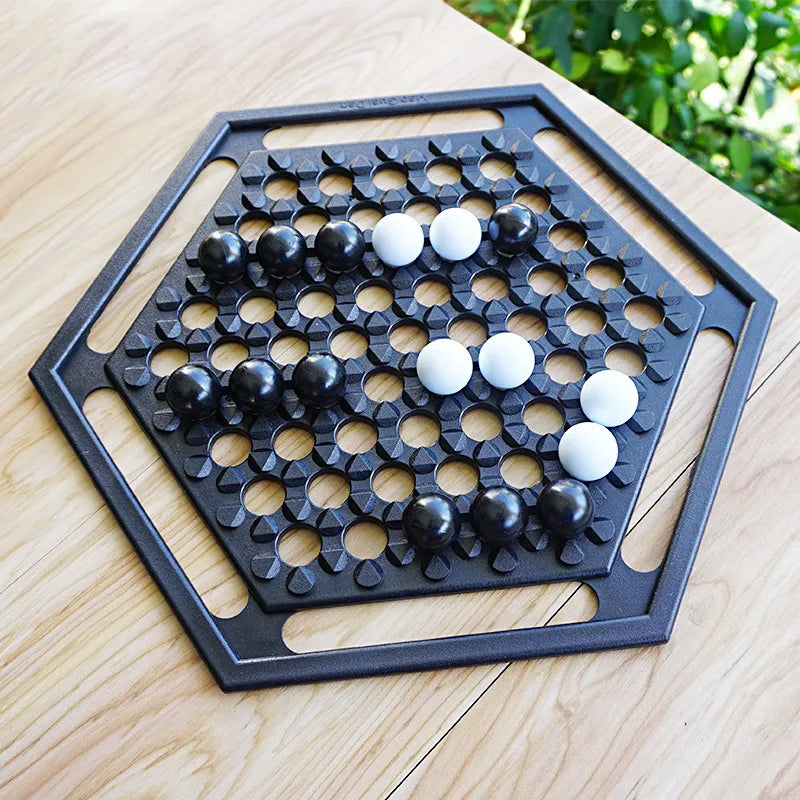 Strategisch Knikkersspel – Leer Vooruit Denken en Plannen | Houten Bordspel voor 2 Spelers | Sulvida