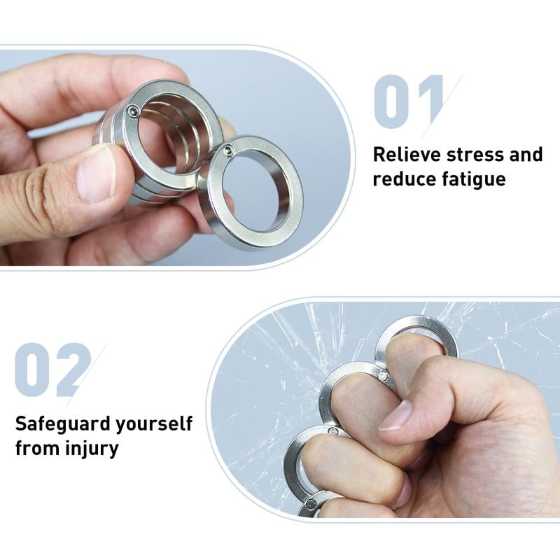 Opvouwbare Vingertrigger Ring Metaal Zwart voor Stressverlichting Focusverbetering Rust en Ontspanning | Sulvida