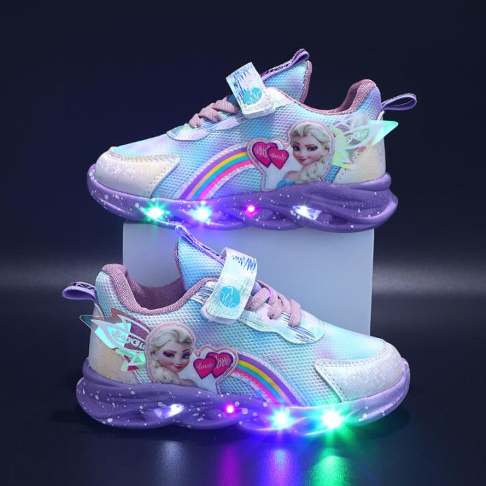 LED Kinder Sneakers met Verlichte Zool – Glitter Sportschoenen voor Meisjes met Bewegingssensor en Kleurrijke Lichteffecten | Sulvida