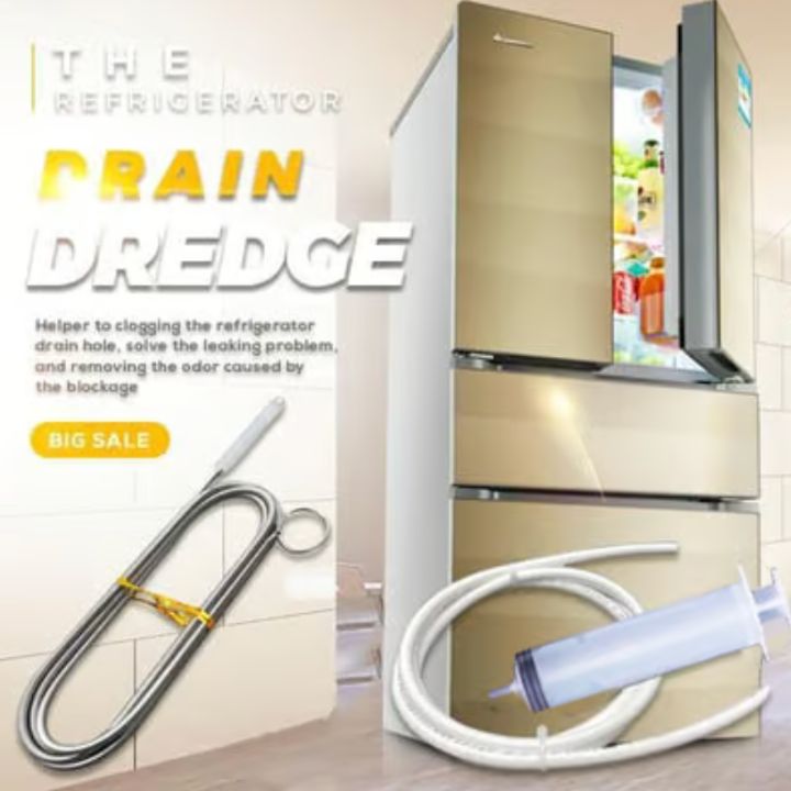 Brosse de nettoyage flexible avec fonction spray pour entretenir l’évacuation du réfrigérateur et déboucher l’évier de cuisine | Sulvida