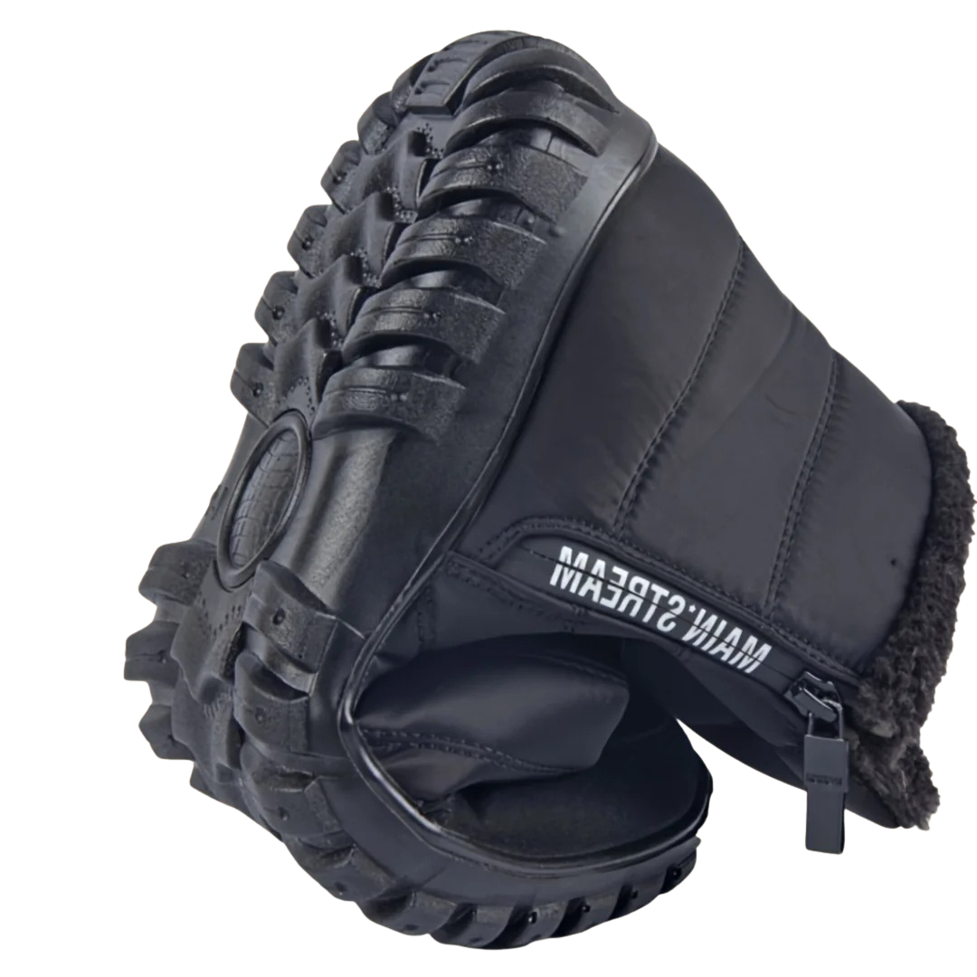 Waterdichte Herenlaarzen Winter Rits Warm Voering Antislip Zool Sneeuwlaarzen Hoog Schaap Outdoor Wandelen | Sulvida