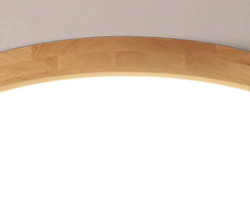 Ronde plafondlamp hout met geïntegreerde LED ultradun dimbaar warm licht voor woonkamer slaapkamer modern | Sulvida