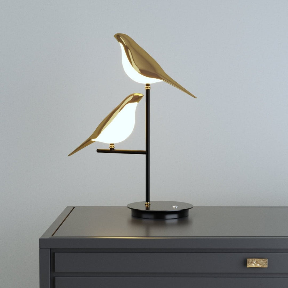 Wandlamp gouden vogels Nordic design LED interieurverlichting modern sfeerlicht woondecoratie warmwit | Sulvida