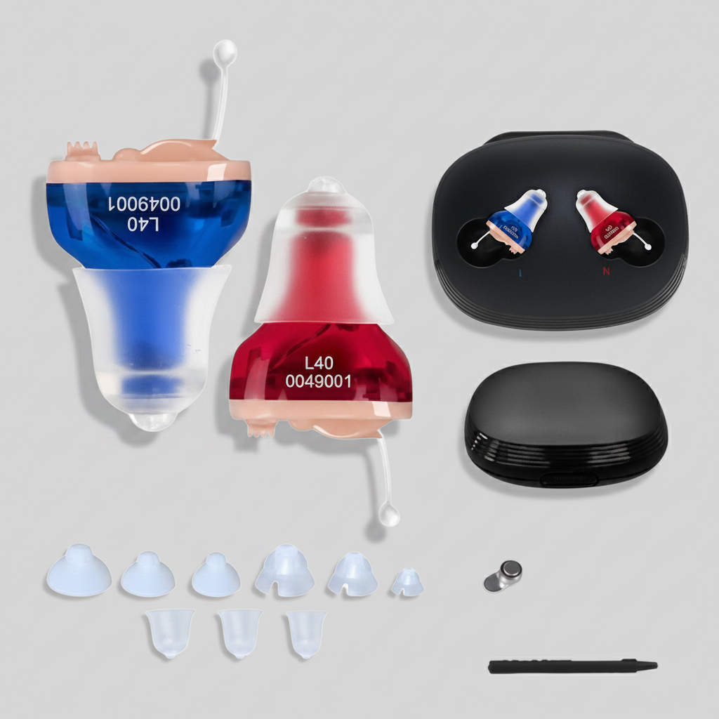 Ensemble de mini-appareils auditifs invisibles rechargeables pour seniors, usage quotidien, son clair, confortables et discrets | Sulvida