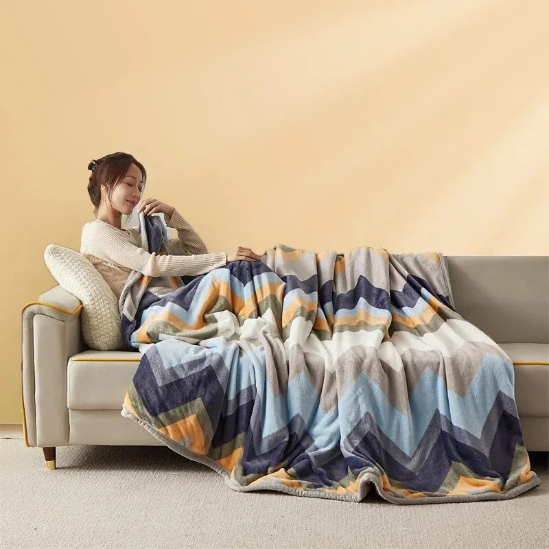 Dikke Fleece Plaid FleeceVarm Effen Warm Winter Fleecedeken Woonkamer Bank Bed Eenkleurig Donzig Zacht | Sulvida