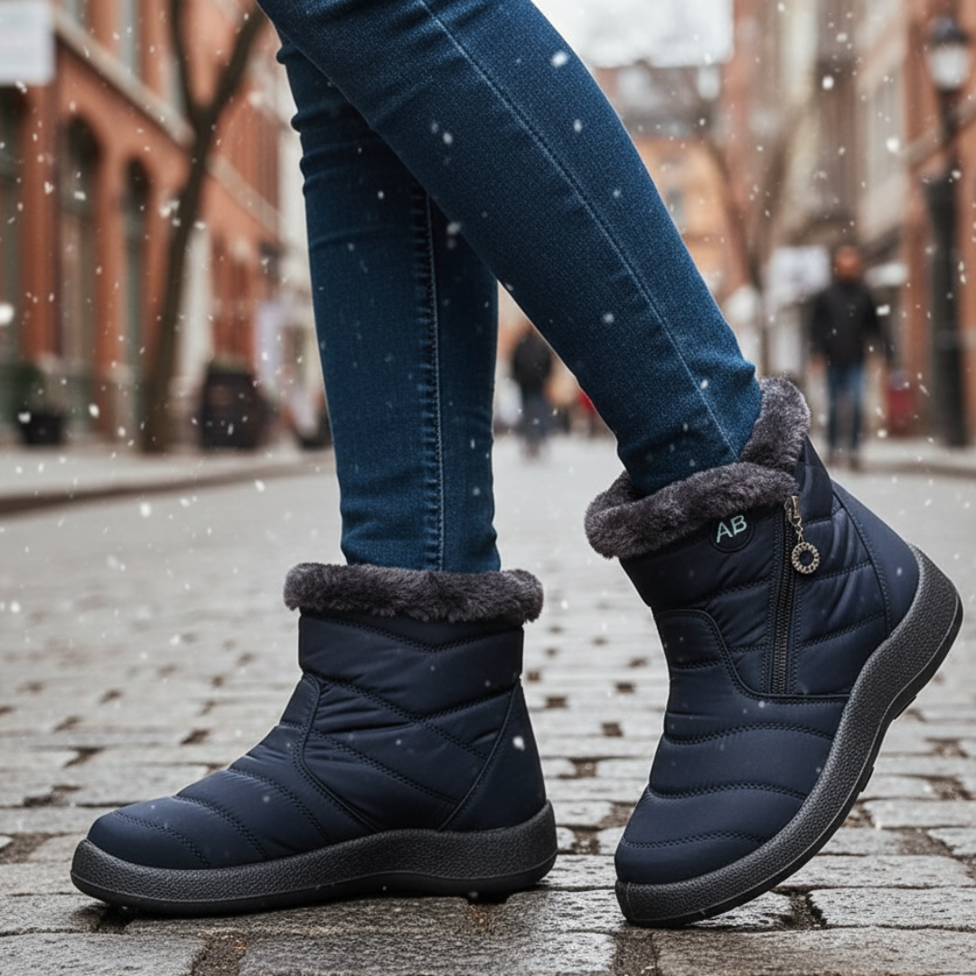Waterdichte Dameslaarzen met Zachte Pluche Voering en Antislip Rubberzool Winterschoenen Dames Snowboots | Sulvida