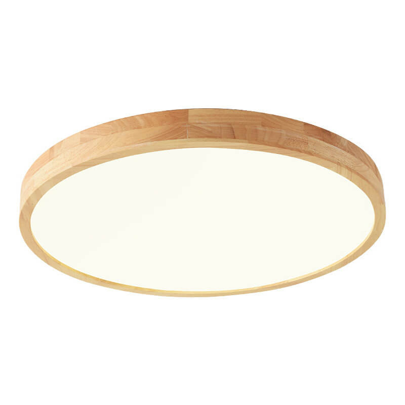 Ronde plafondlamp hout met geïntegreerde LED ultradun dimbaar warm licht voor woonkamer slaapkamer modern | Sulvida