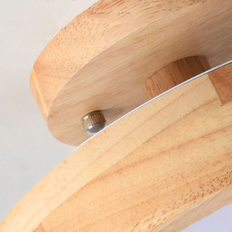 Plafondlamp Hout LED Rond Modern Design Eetkamer Slaapkamer Gang Warm Wit Neutraal Koel Dimbaar Woonkamer | Sulvida