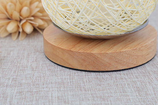 Rotan Tafellamp Japandi Design Hout Metaal Industrieel Sfeerlicht Woonkamer Slaapkamer LED Wooninterieur | Sulvida