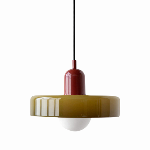 Glazen hanglamp verstelbare kabel ronde pendellamp eettafel woonkamer verlichting modern design sfeervolle ruimte | Sulvida