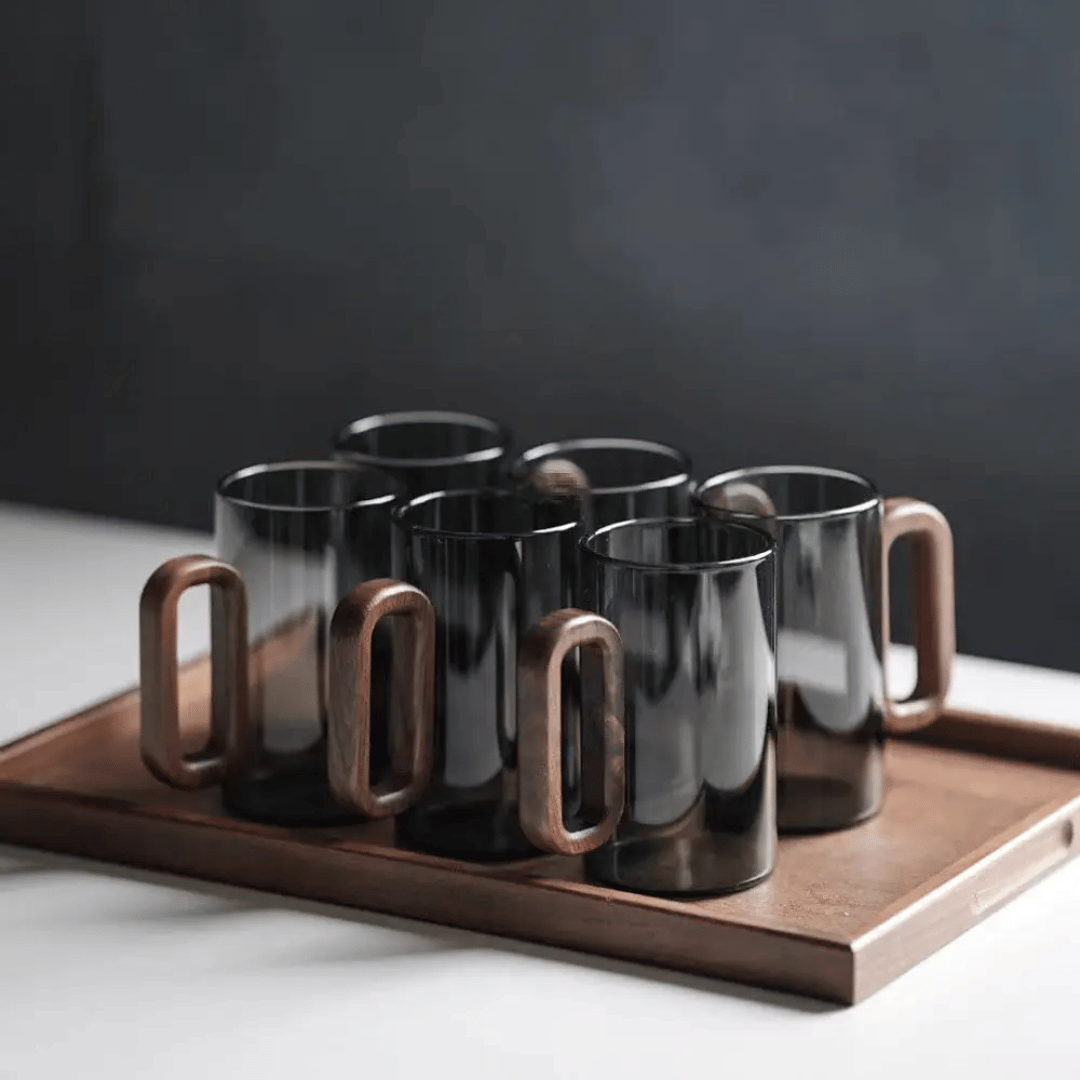 Glazen Mok met Handvat 350ml Scandinavisch Design Drinkglas Thee Koffie Borosilikaatglas Keukenservies | Sulvida