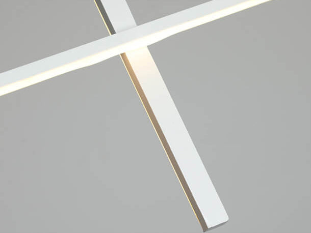 LED-lijnlamp met moderne lijnen voor eetkamer en keuken zwart wit minimalistisch verlichting hangend | Sulvida