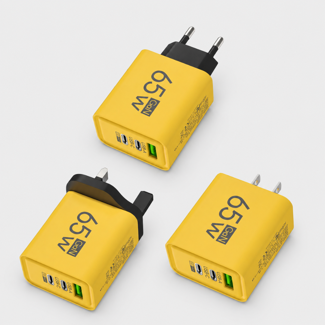 Compact GaN Wandlader 65W Snellader Telefoon Laptop Dual-Port USB-C USB-A Veilig Reislader Overbelastingsbeveiliging | Sulvida