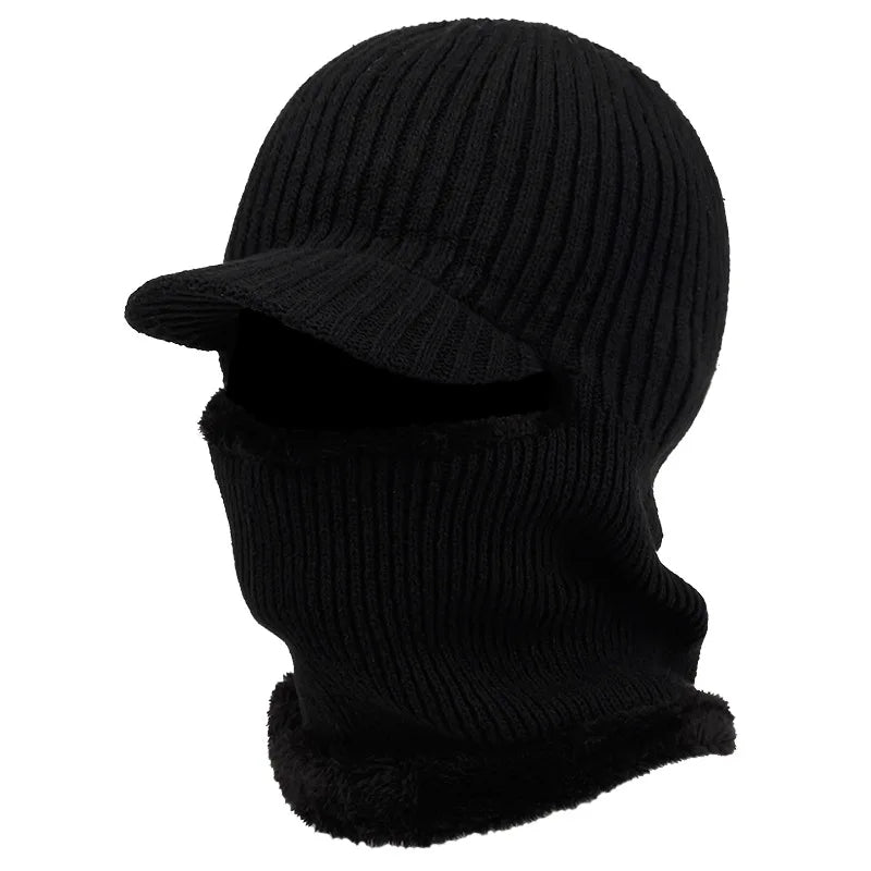 Gebreide Bivakmuts met Klep – Warme Wintermuts voor Oren Nek Gezicht – Verstelbare Ski Face Mask Outdoor Wintersport | Sulvida