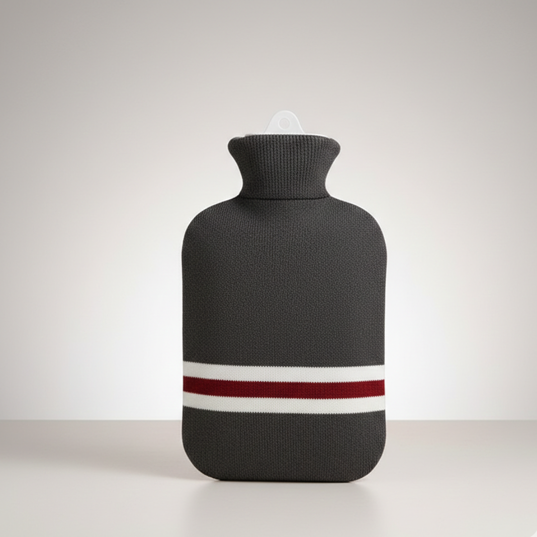 Warmwaterkruik Extra Groot 2 Liter met Gebreide Hoes voor Langdurige Warmte Comfort en Ontspanning Thuis | Sulvida