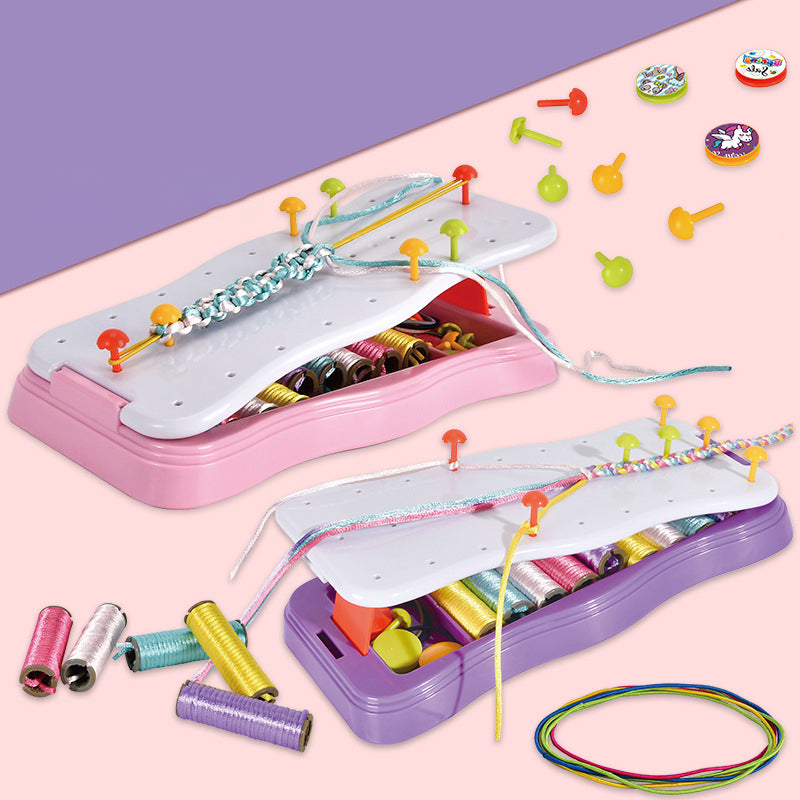 Kit créatif pour enfants : tressage et tissage, jouet créatif pour fabriquer des bracelets d’amitié, développer la motricité et apprendre en s’amusant | Sulvida