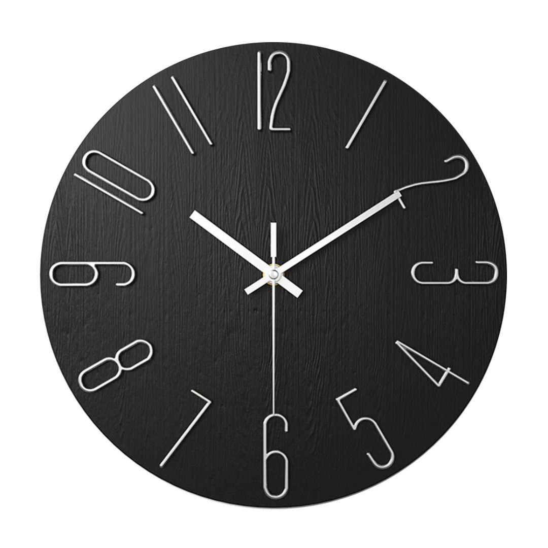Wandklok Ronde Klok Moderne Stille Wandklok voor Woonkamer Kantoor Slaapkamer Keuken Decoratief Design | Sulvida