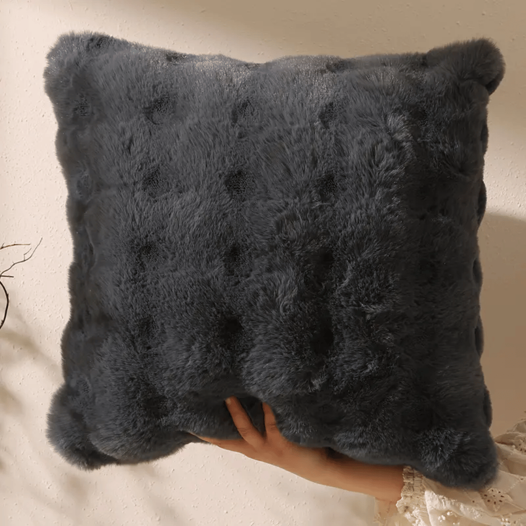 Kussenhoezen Nimbus Touch - Zachte Pluche Nepbont Kussenslopen Luxe Sierkussens Handgemaakt 43×43 cm Woonkamer | Sulvida