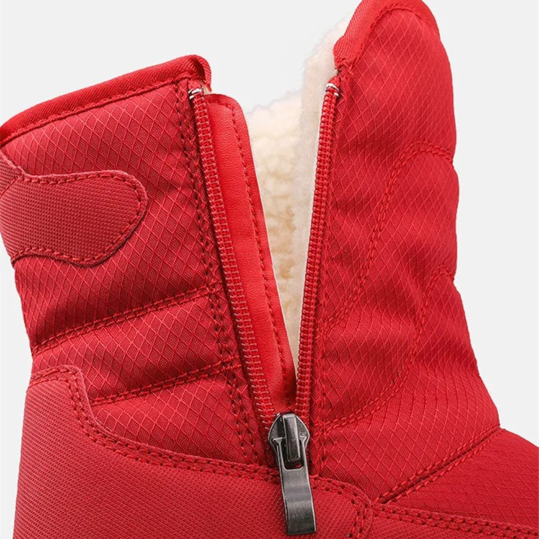 Waterdichte dames winterlaarzen met antislip zool warme voering sneeuw winterwandelen outdoor comfort | Sulvida